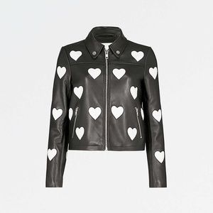 Maje Heart leather jacket